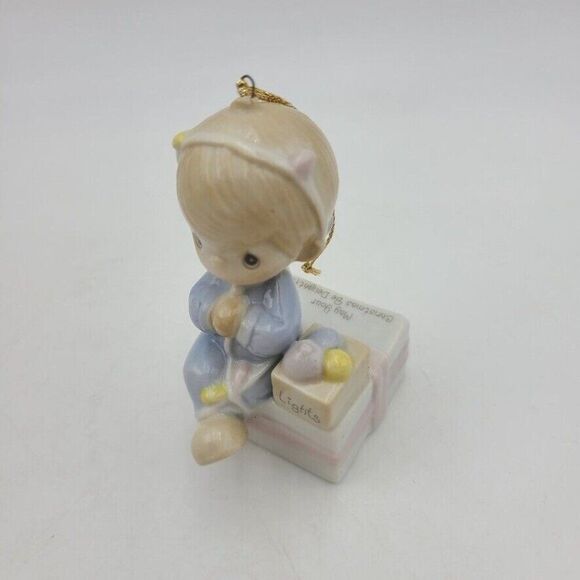 Precious Moments 25th Anniversary Plate 1995 Christmas Musical Ornament Lot 2 - Picture 6 of 9